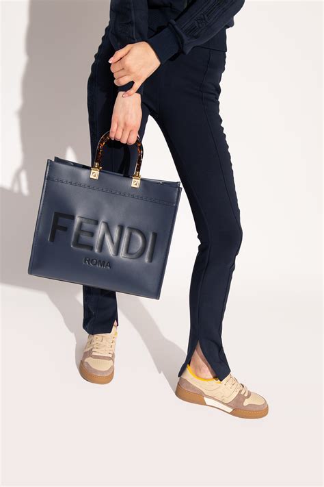 fendi wool shopper tote|fendi sunshine shopper with strap.